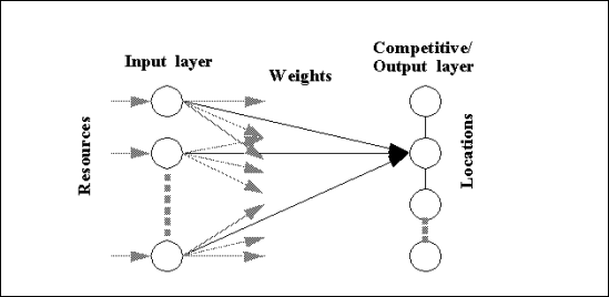 Structure of the self-organizing maps neural network